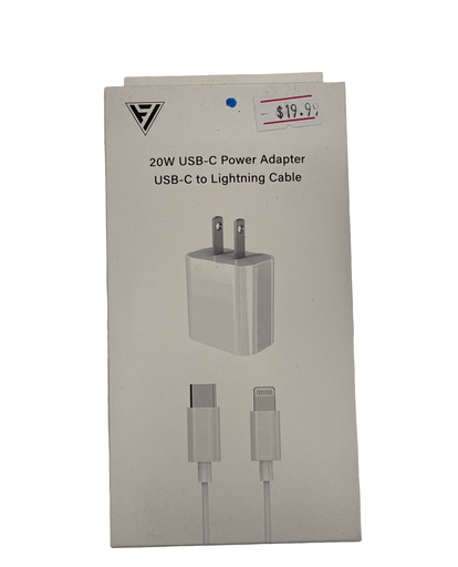 VF 20W USB-C POWER ADAPTER USB-C TO LIGHTNING CABLE