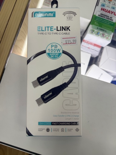 DIINAMI  TYPE-C TO TYPE-C FAST CHARGING CABLE 100W DM-C000