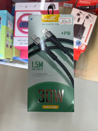 KINGMOX KM-E6527C 1.5M CABLE PD TIPO C-C 30W