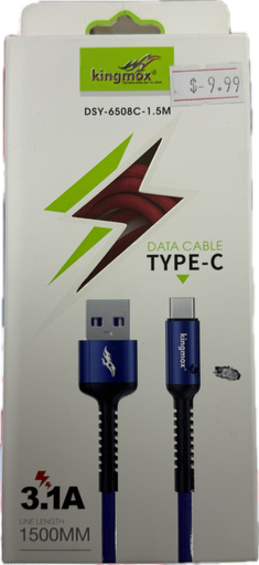 KINGMOX DATA CABLE TYPE-C 3.1A 1.5M DSY-6508C