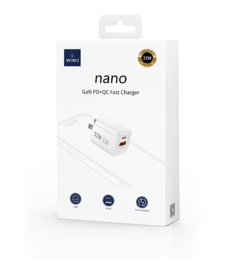 WIWU NANO GAN PD + QC FAST CHARGER 33W