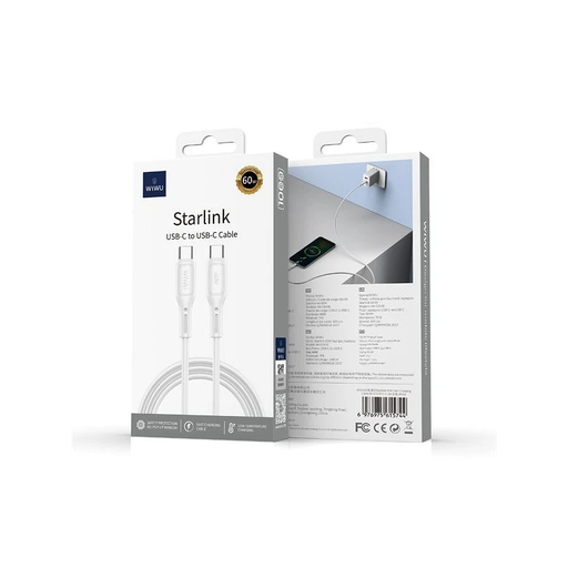 WIWU STARLINK USB-C TO USB-C 60W WHITE