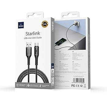 WIWU STARLINK USB TO USB-C CABLE BLACK