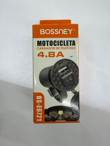 BOSSNEY MOTOCICLETA CARGADOR DE TELEFONO 4.8 BS-E6721