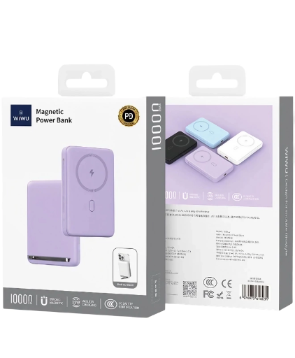 WIWU MAGNETIC POWER BANK 10000MAH PURPLE
